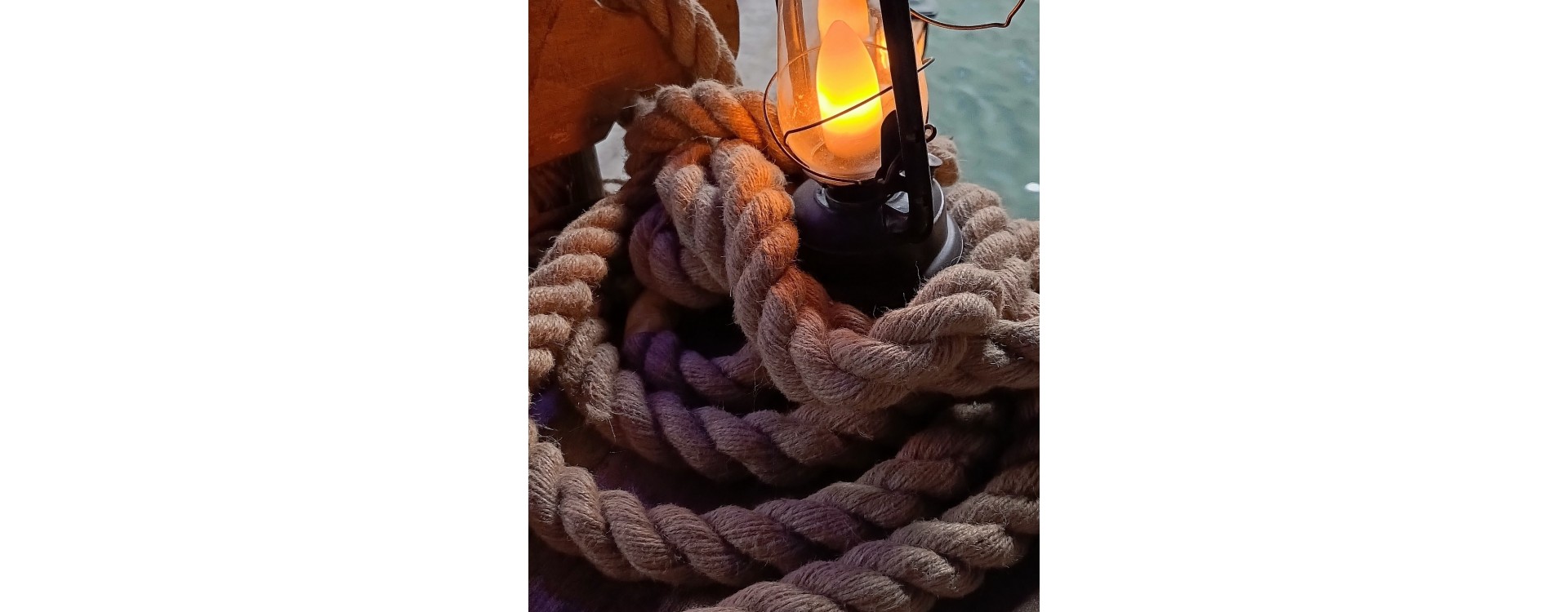 Corde de jute comme décoration dans les parcs d'attractions